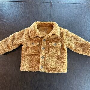 Baby Cat & Jack Cozy Tan Sherpa Jacket Sz 6-9M